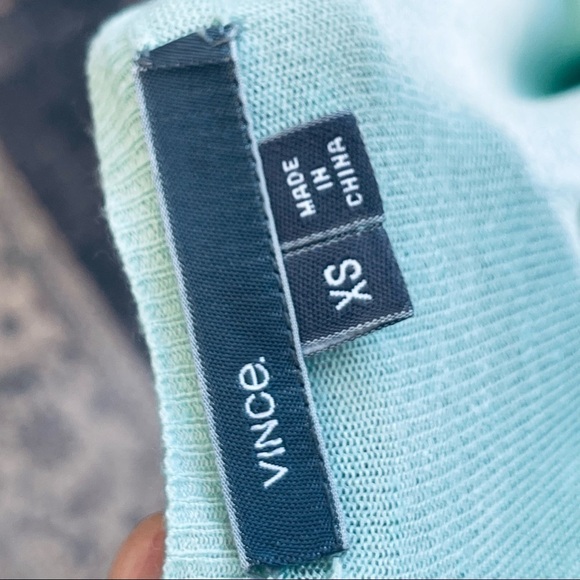 VINCE Silk Linen Sweater Lightweight Long Sleeve Top Mint Green xs xsmall - Picture 2 of 11